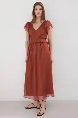 Wehkamp Mango midi jurk terra aanbieding