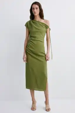 Wehkamp Mango midi jurk groen aanbieding
