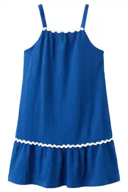 Wehkamp Mango Kids midi jurk blauw aanbieding