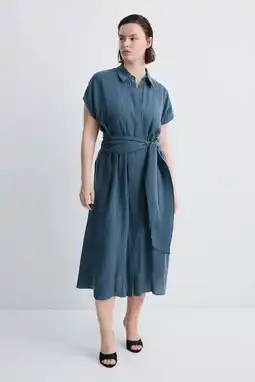Wehkamp Mango blousejurk grijsblauw aanbieding