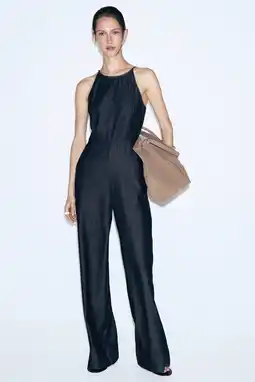 Wehkamp Mango jumpsuit dark blue denim aanbieding