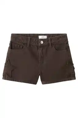 Wehkamp Mango Kids denim short donkerbruin aanbieding