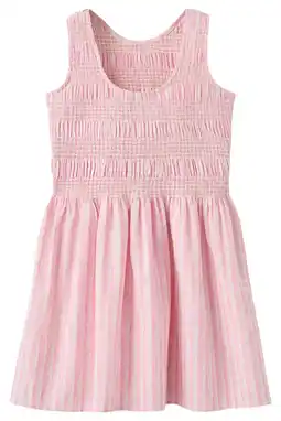 Wehkamp Mango Kids gestreepte zomerjurk roze aanbieding