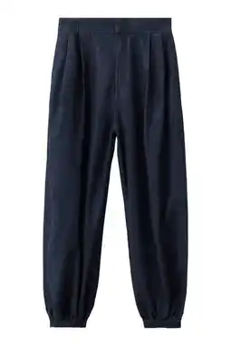 Wehkamp Mango highwaist barrel fit jeans dark blue denim aanbieding