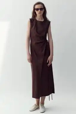 Wehkamp Mango midi jurk bruin aanbieding