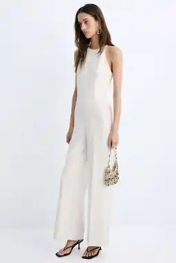 Wehkamp Mango jumpsuit ecru aanbieding