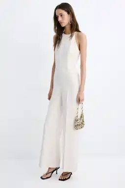 Wehkamp Mango jumpsuit ecru aanbieding