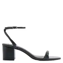 Wehkamp Mango leren sandalettes zwart aanbieding