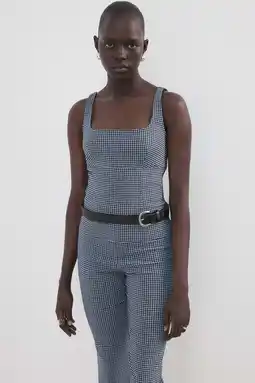 Wehkamp Mango geruit top blauw aanbieding