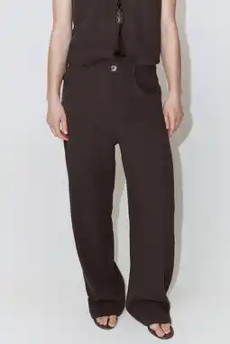Wehkamp Mango barrel regularwaist broek bruin aanbieding
