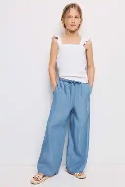Wehkamp Mango Kids casual broek light blue denim aanbieding