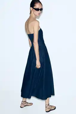 Wehkamp Mango zomerjurk dark blue denim aanbieding