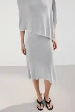 Wehkamp Mango midi rok lichtgrijs aanbieding