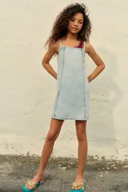 Wehkamp Mango Kids spijkerjurk light blue denim aanbieding