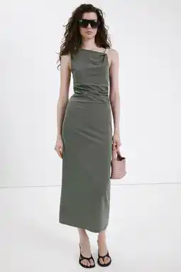 Wehkamp Mango midi jurk groen aanbieding