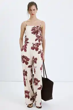 Wehkamp Mango gebloemde top donkerrood aanbieding