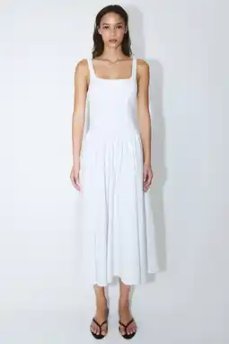 Wehkamp Mango katoenen midijurk - wit aanbieding