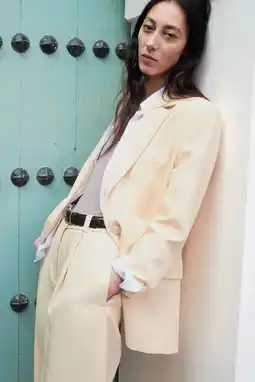 Wehkamp Mango oversized blazer lichtgeel aanbieding