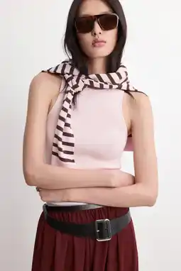 Wehkamp Mango top rib gebreid lichtroze aanbieding