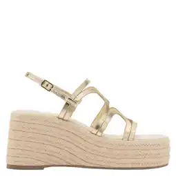 Wehkamp MANGO TEEN imitatieleren leren sandalen goud aanbieding