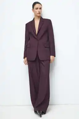 Wehkamp Mango regular blazer aubergine aanbieding