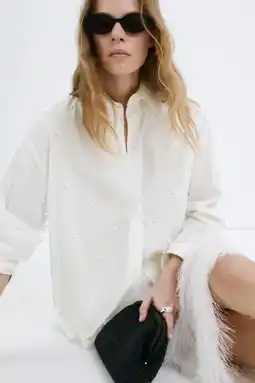 Wehkamp Mango blouse met parels wit aanbieding