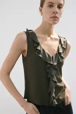 Wehkamp Mango top donkergroen aanbieding