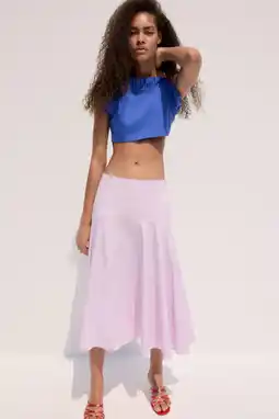 Wehkamp Mango midirok - lila aanbieding