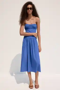 Wehkamp Mango zomerjurk blauw aanbieding