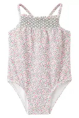 Wehkamp Mango Kids badpak lichtroze/groen aanbieding