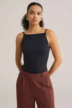 Wehkamp WE Fashion spaghettitop zwart aanbieding