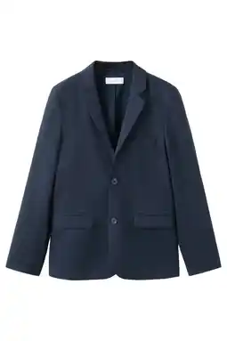 Wehkamp Mango Kids linnen colbert donkerblauw aanbieding