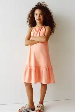 Wehkamp Mango Kids A-lijn jurk oranje aanbieding