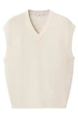 Wehkamp Mango Man spencer met textuur beige aanbieding