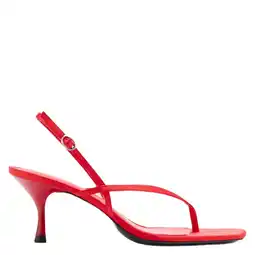 Wehkamp Mango leren sandalettes rood aanbieding