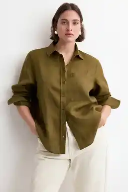 Wehkamp Mango blouse linnen groen aanbieding