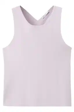 Wehkamp MANGO TEEN mouwloze top fijn gebreid lila aanbieding