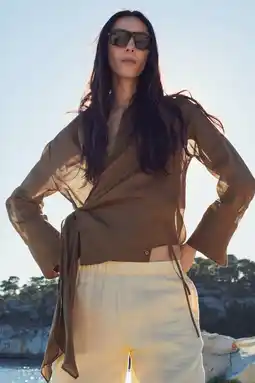 Wehkamp Mango blouse bruin aanbieding