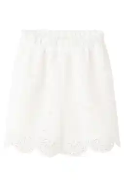 Wehkamp Mango Kids casual short broderie wit aanbieding