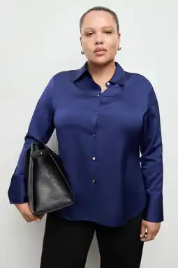Wehkamp Mango satijnen blouse blauw aanbieding