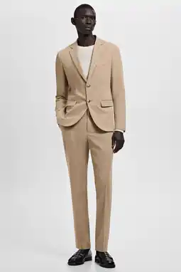 Wehkamp Mango Man colbert beige aanbieding