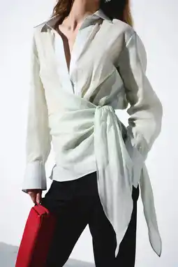 Wehkamp Mango blouse lichtgroen aanbieding