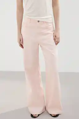 Wehkamp Mango wide leg jeans lichtroze aanbieding