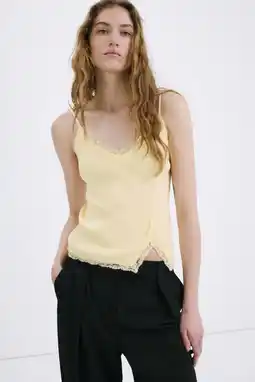 Wehkamp Mango tanktop geel aanbieding