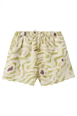 Wehkamp Mango Kids casual short met zebraprint lichtgroen aanbieding