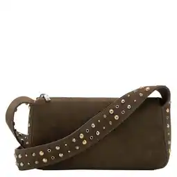 Wehkamp Mango suede crossbody tas kaki aanbieding