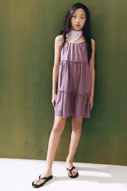 Wehkamp Mango Kids zomerjurk paars aanbieding