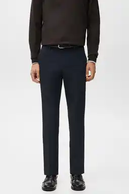 Wehkamp Mango Man Bologna slim chino donkerblauw aanbieding