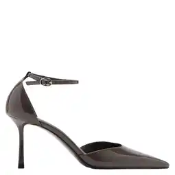 Wehkamp Mango lak pumps donkergrijs aanbieding
