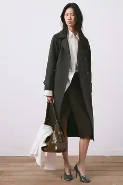Wehkamp Mango trenchcoat donkerbruin aanbieding